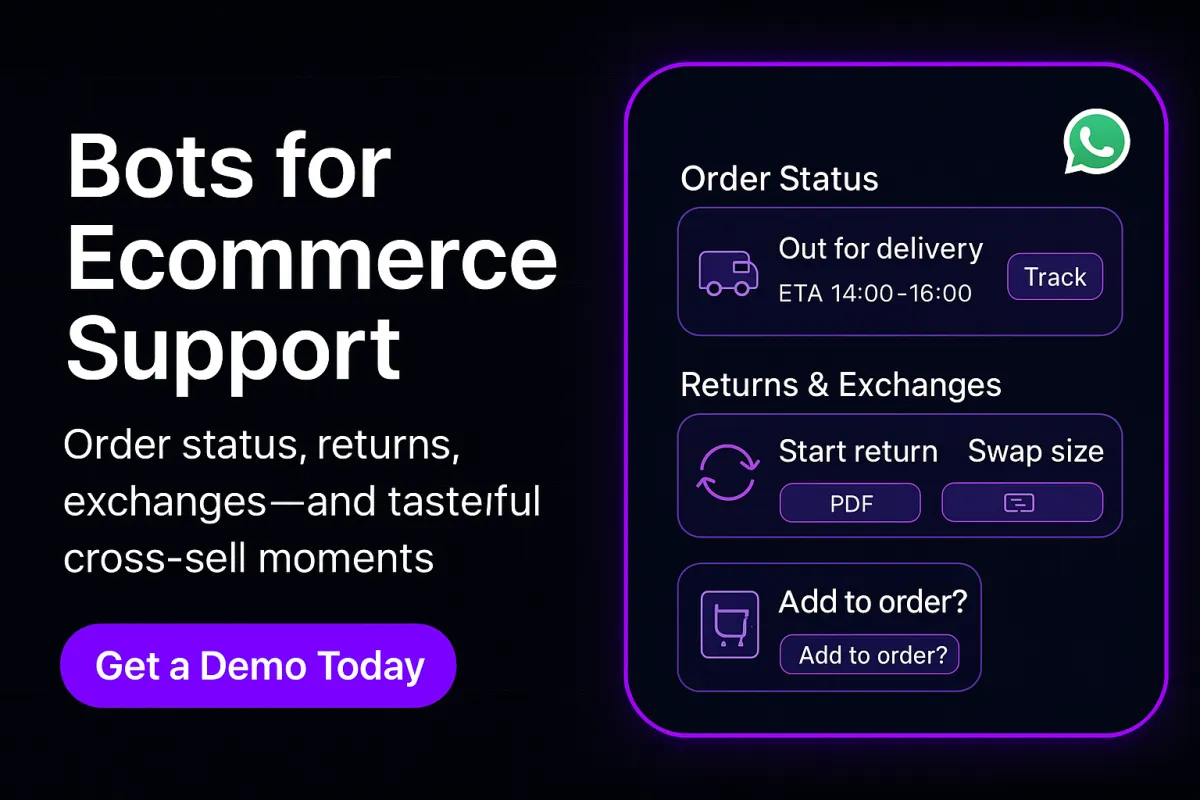 Bots for Ecommerce Support