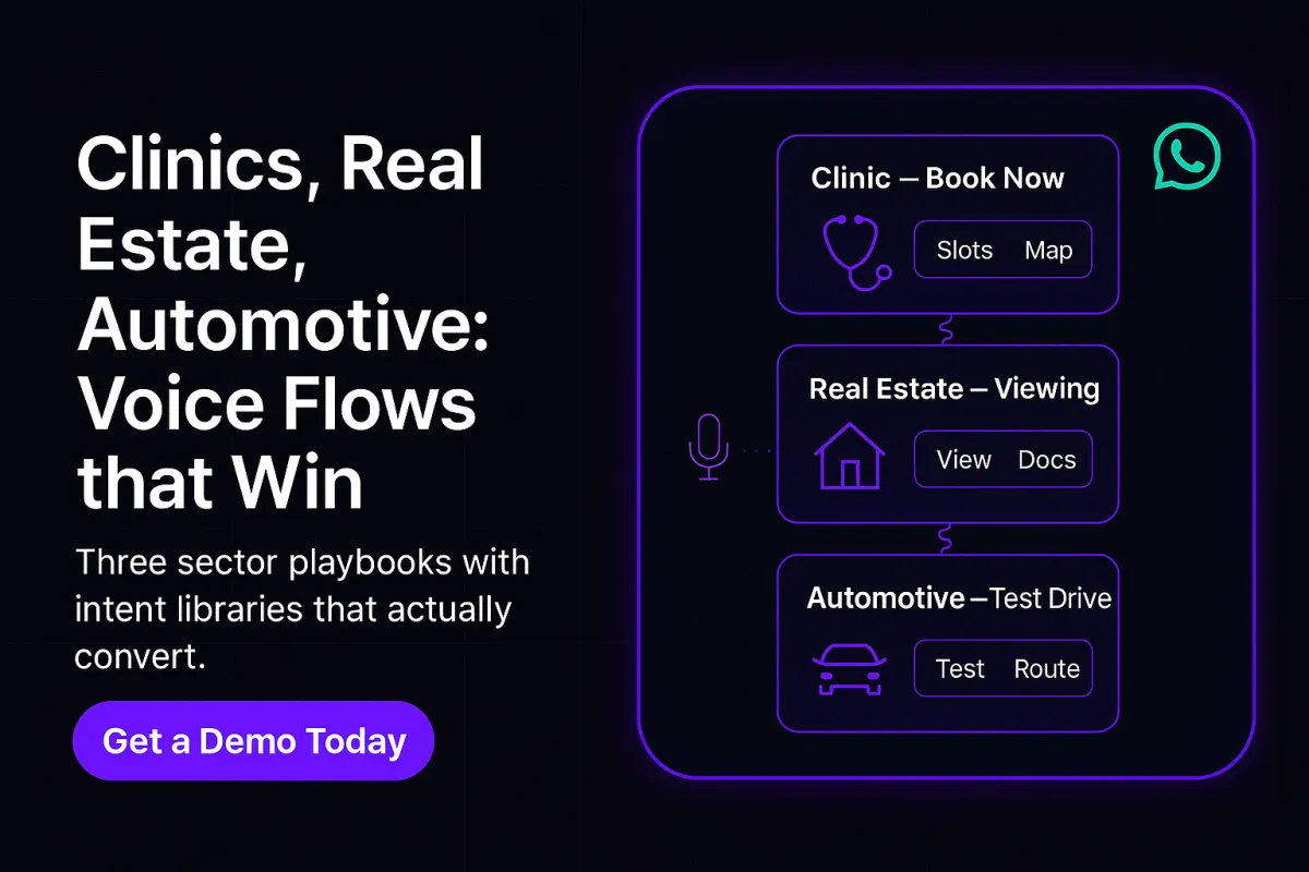 Clinics, Real Estate, Automotive: Voice Flows that Win