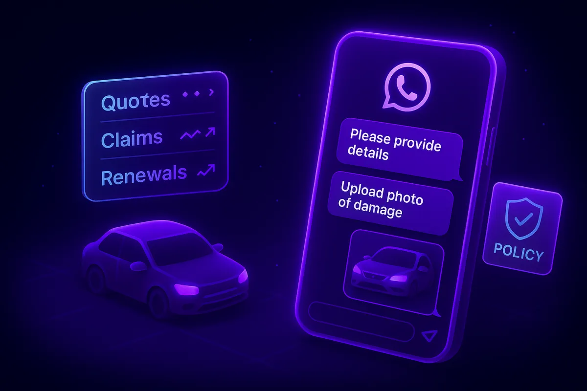 WhatsApp AI Agents for Insurance: Quotes, Claims & Renewals Without Extra Staff