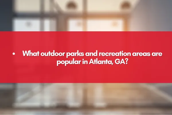 Beautiful Atlanta park scene with lush greenery and skyline views, showcasing outdoor recreation areas.