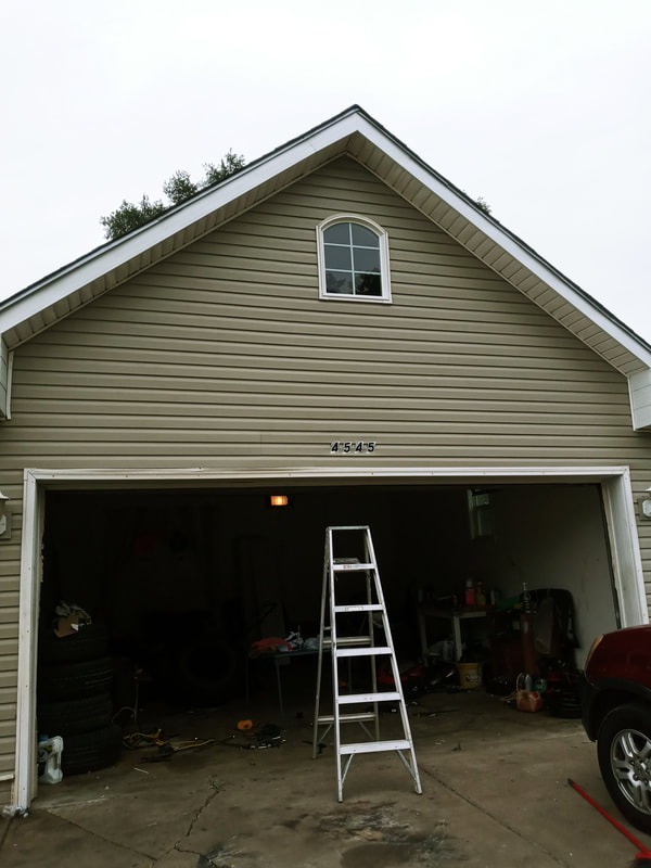 House with open garage