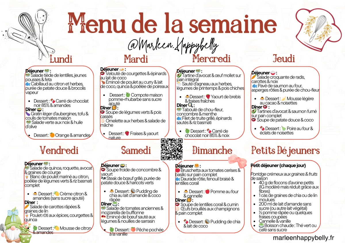 Un Menu IG Bas & Réconfortant pour Perdre du Poids au Printemps 🌸