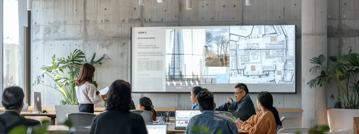 Image of professional contractors in an office
