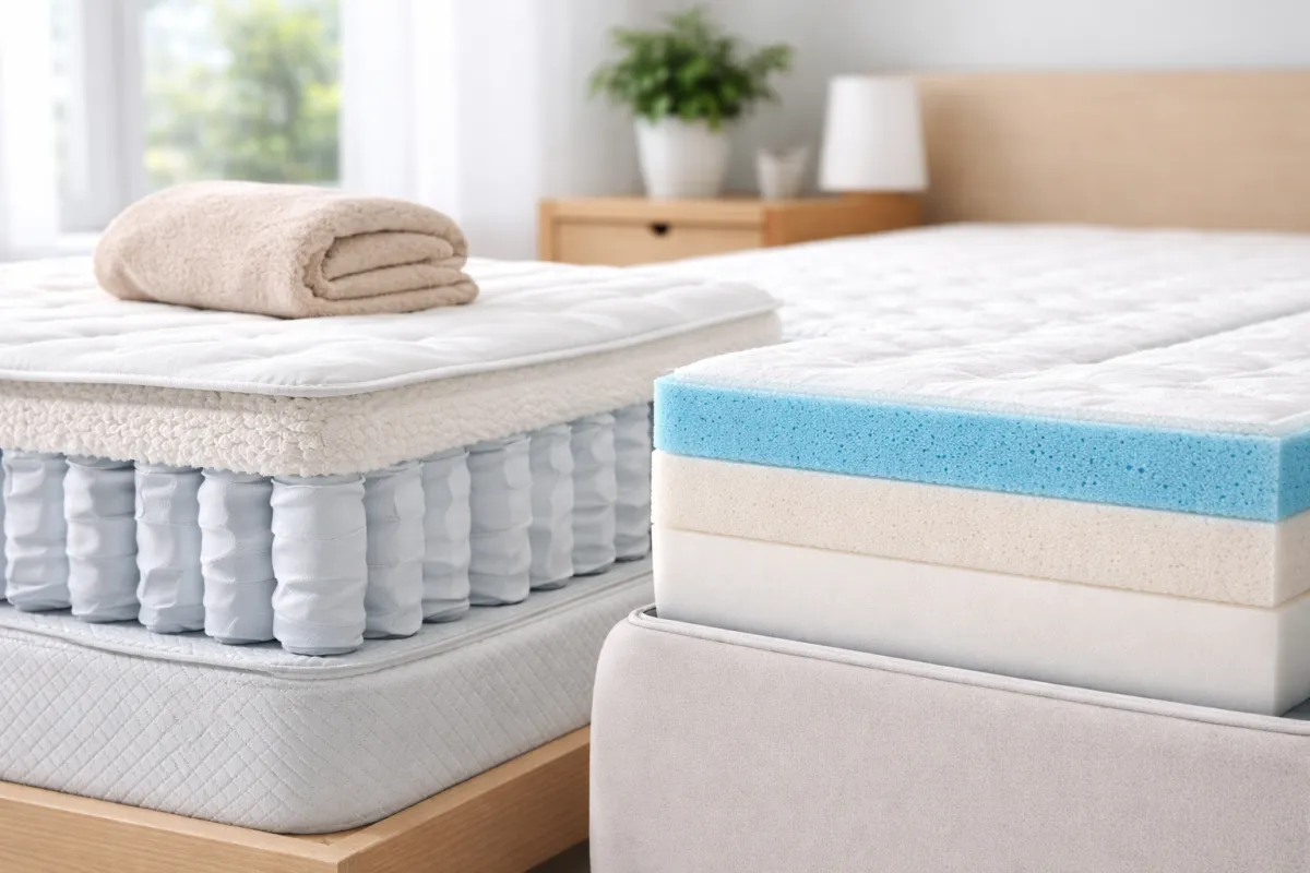 Pocket spring vs foam mattress comparison for Queensland climate and sleeping comfort