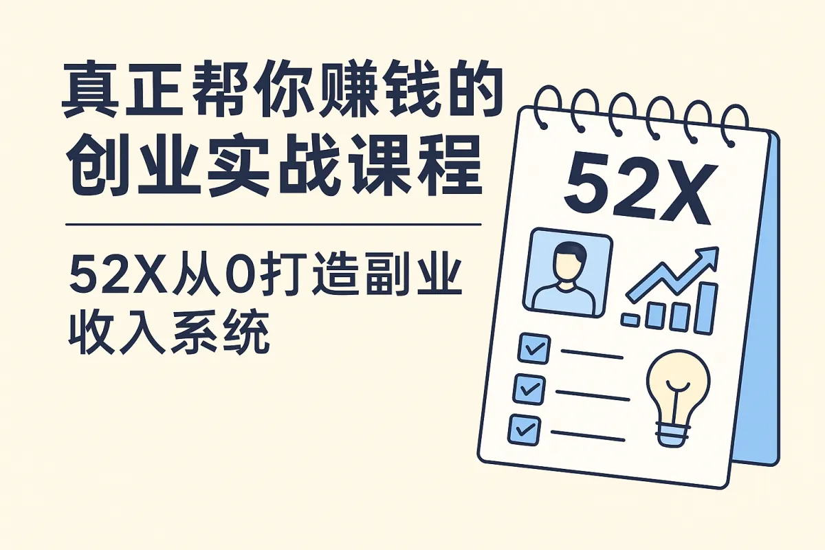 真正帮你赚钱的创业实战课程，不是理论，而是套路 + 模板 + 实战演练