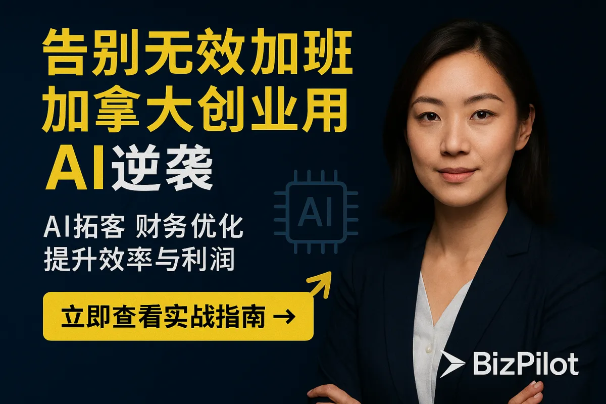 加拿大创业用AI告别无效加班，提高效率与利润，掌握自动化拓客、财务与运营优化实战指南，节省人力成本与时间