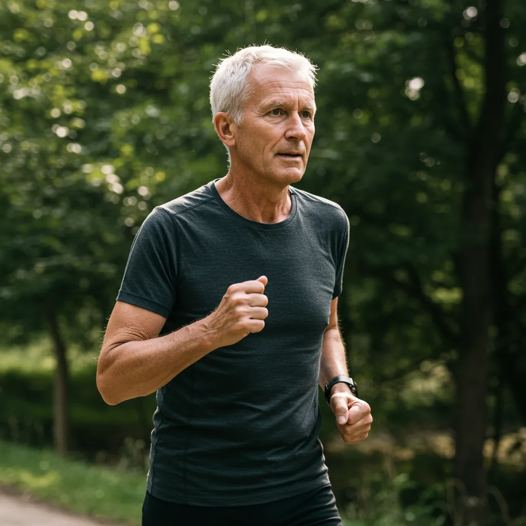 aging man running