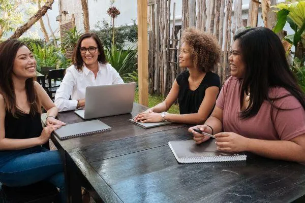 Diverse Group of Women Working Together