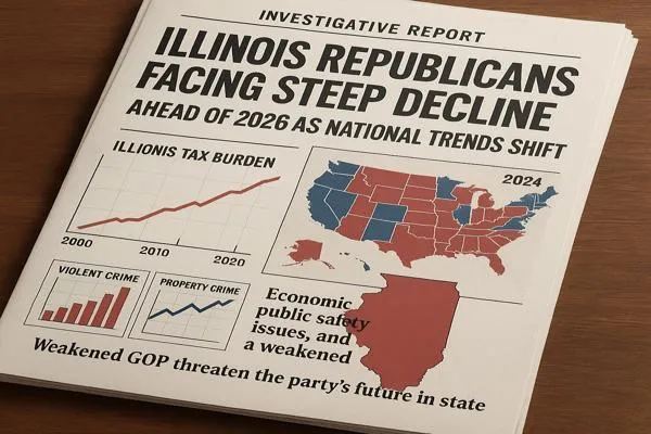Illinois Republicans Facing Steep Decline Ahead of
2026 as National Trends Shift