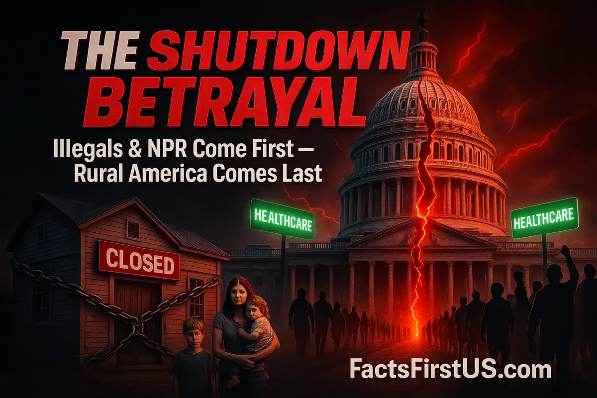 INSIDE THE 2025 SHUTDOWN: DEMOCRATS DEMAND HEALTH CARE FOR ILLEGALS AND BILLIONS FOR NPR WHILE RURAL AMERICA SUFFERS