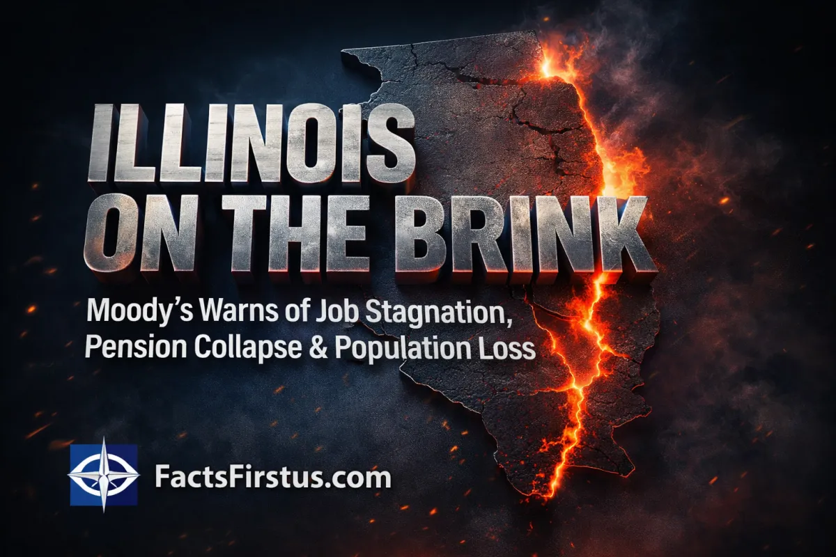 ILLINOIS ON THE BRINK: MOODY’S WARNS OF JOB STAGNATION, PENSION COLLAPSE, AND A STATE LOSING ITS PEOPLE