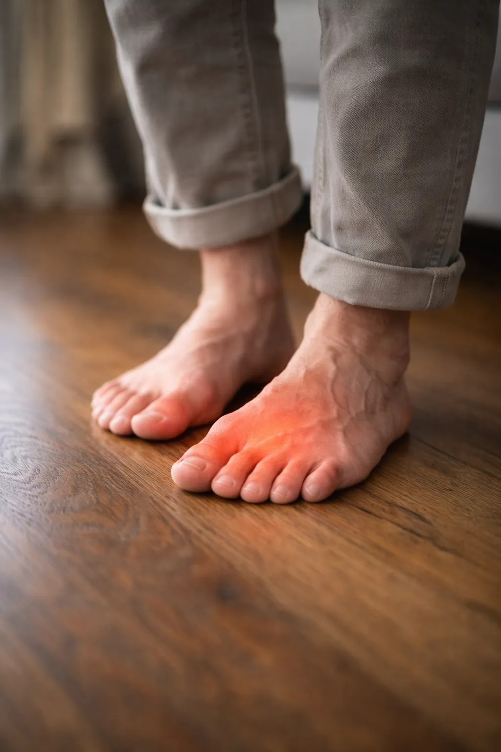early nerve damage signs showing tingling in toes and feet