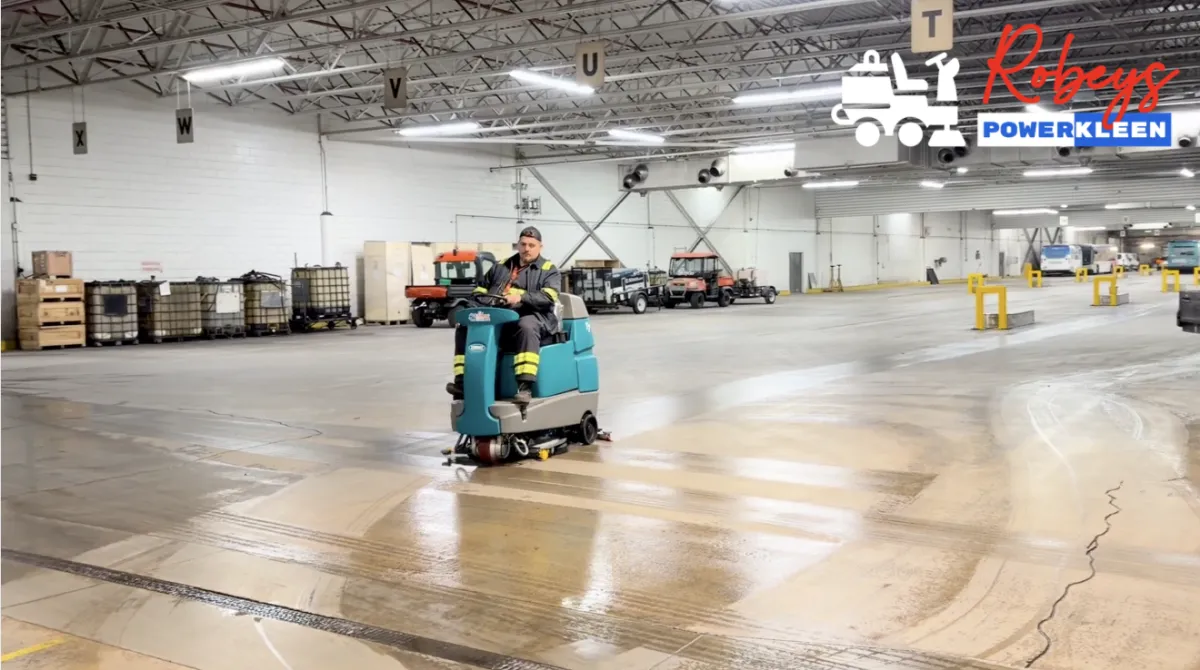 Tennant T7 Floor Scrubber Demo at Indianapolis Public Transportation
