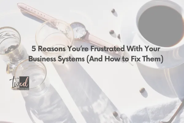 5 Reasons Why You're Frustrated With Your Business Systems