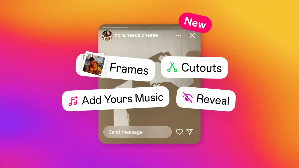 Discover Instagram's latest stickers for Stories, including Add Yours Music, Frames, Reveal, and Cutouts. Learn how these new features can help you get more creative and connect with friends in fun, new ways.