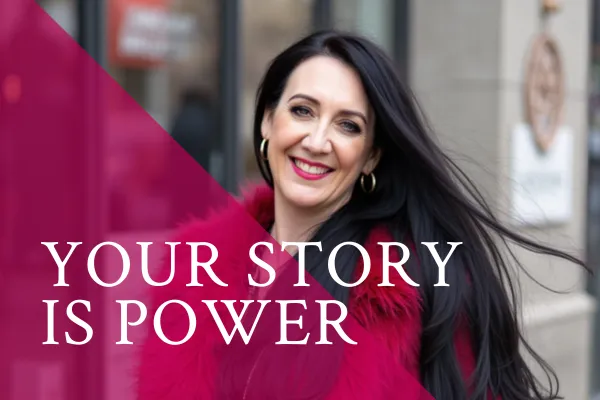 confident woman and storytelling