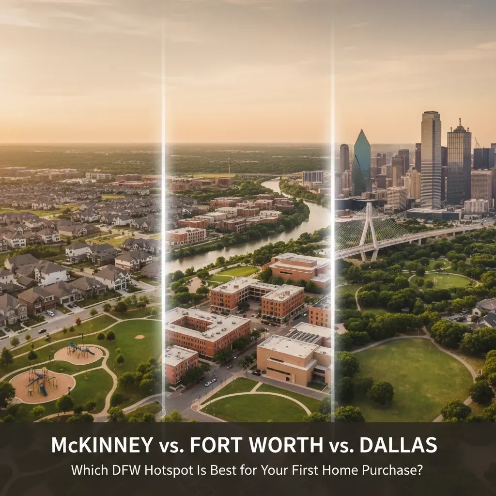 McKinney vs. Fort Worth vs. Dallas: Which DFW Hotspot Is Best for Your First Home Purchase?