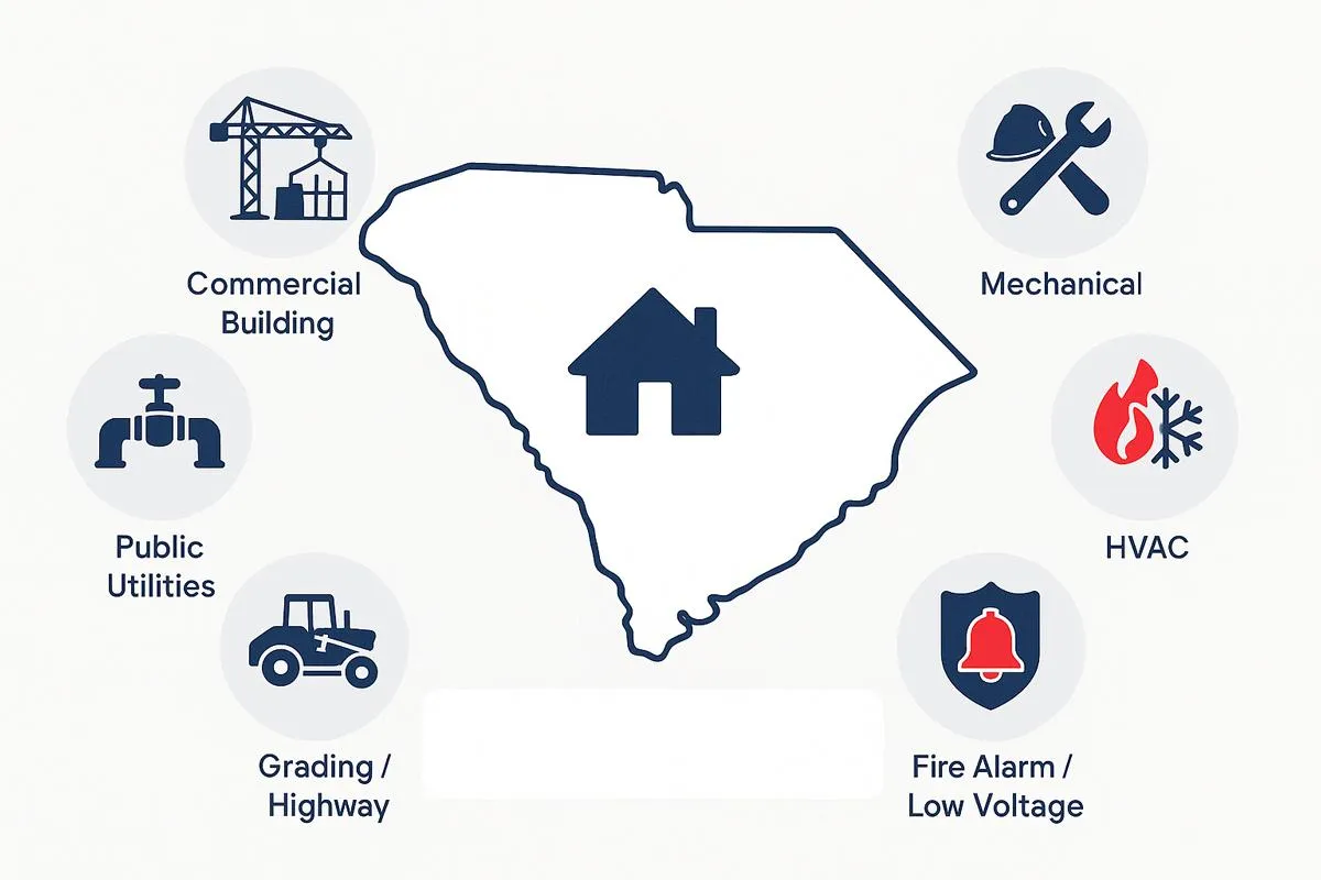 South Carolina Contractor License Classifications Explained