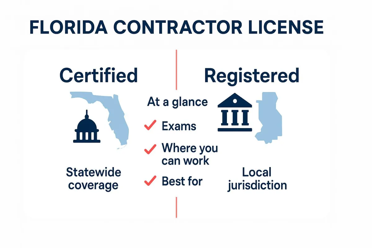 Florida Contractor License: Certified vs Registered Explained