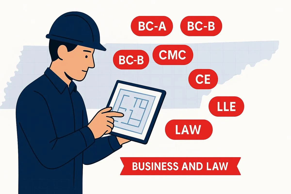 Tennessee Contractor License Classifications: How to Choose the Right One