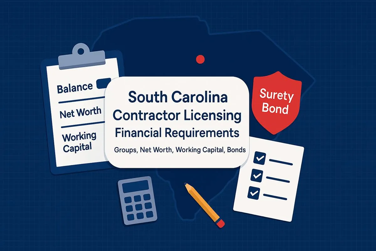 Financial Requirements for South Carolina Contractor Licensing