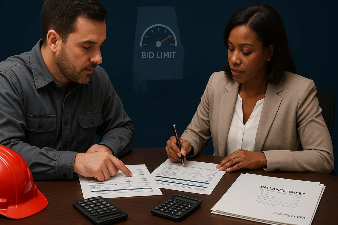 Alabama Contractor License: Financial Requirements and Bid Limits