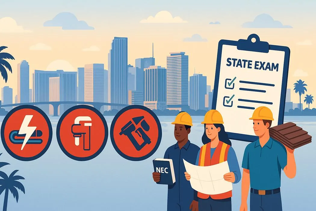 Miami Contractor License Guide 2025: Electrical, Plumbing, Roofing