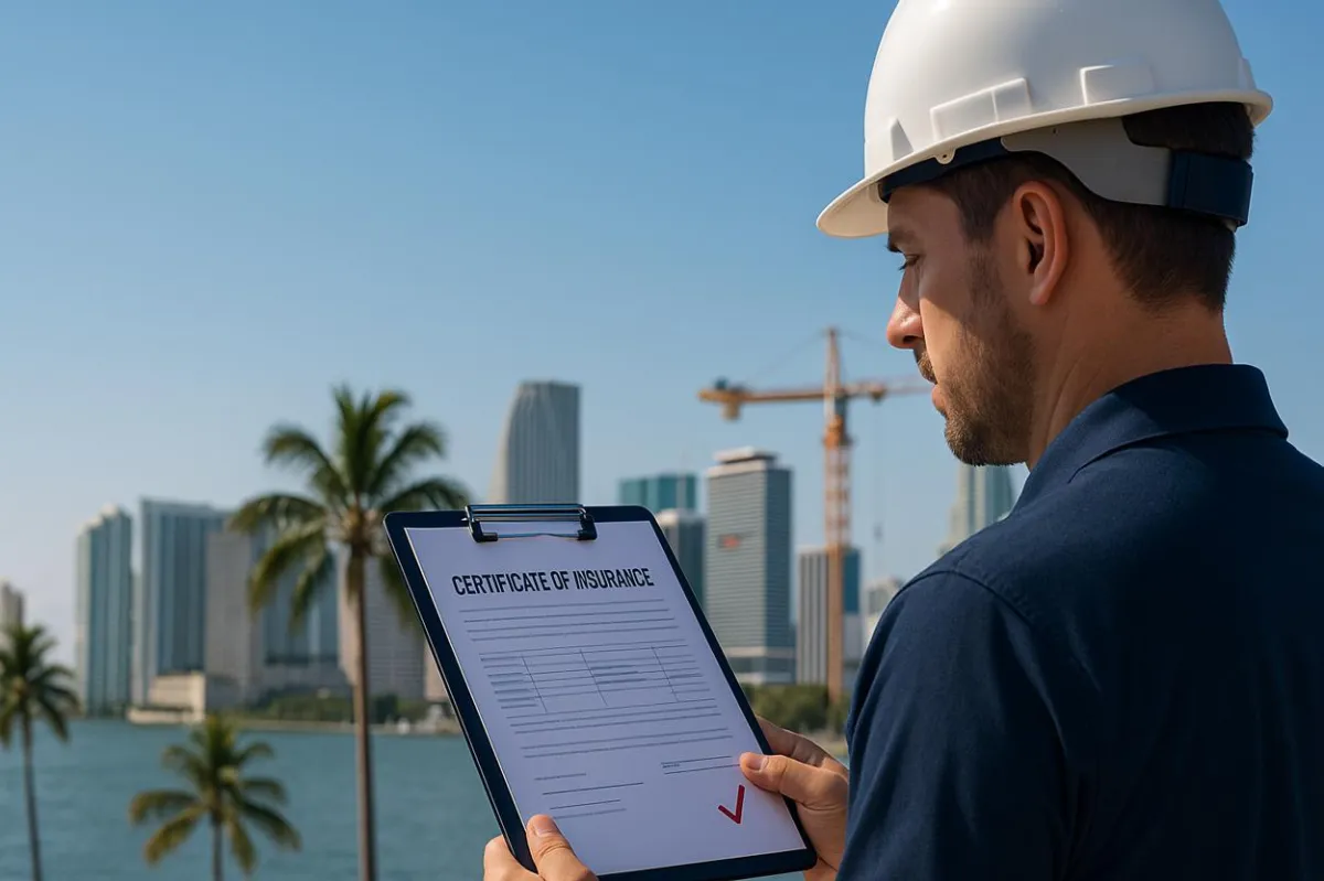 Insurance Requirements for Miami Contractors: General Liability, Workers' Comp, and COI Checklist