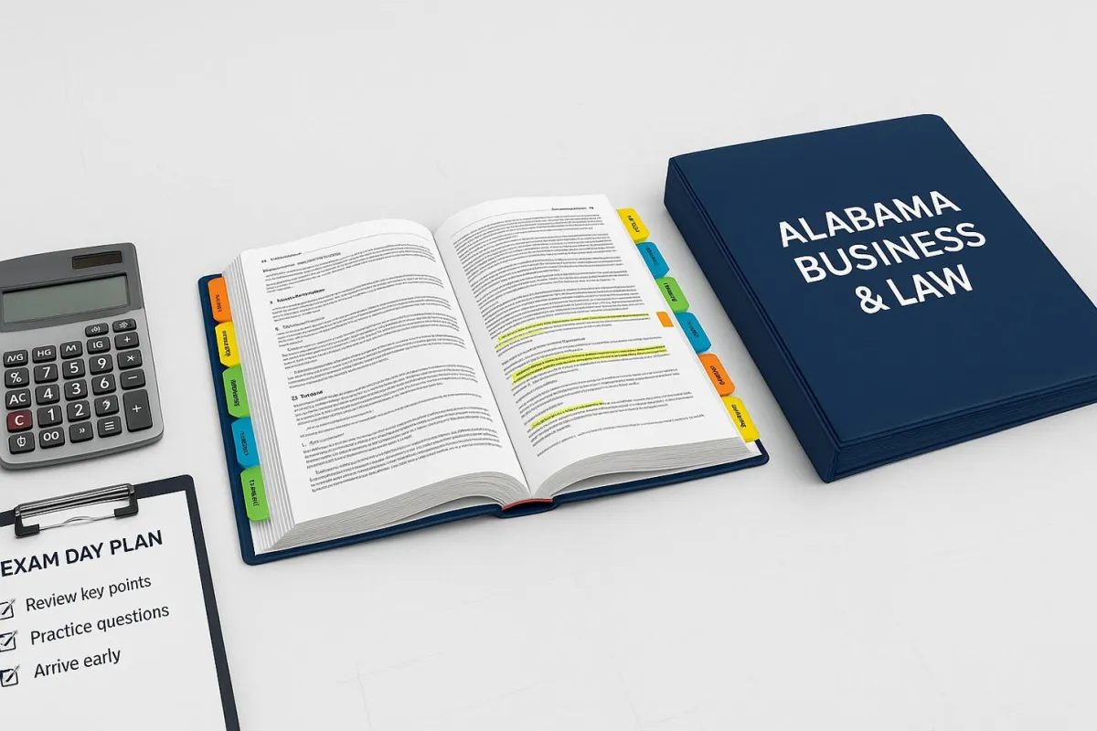 Alabama Business & Law Exam: Quick Review for Contractors