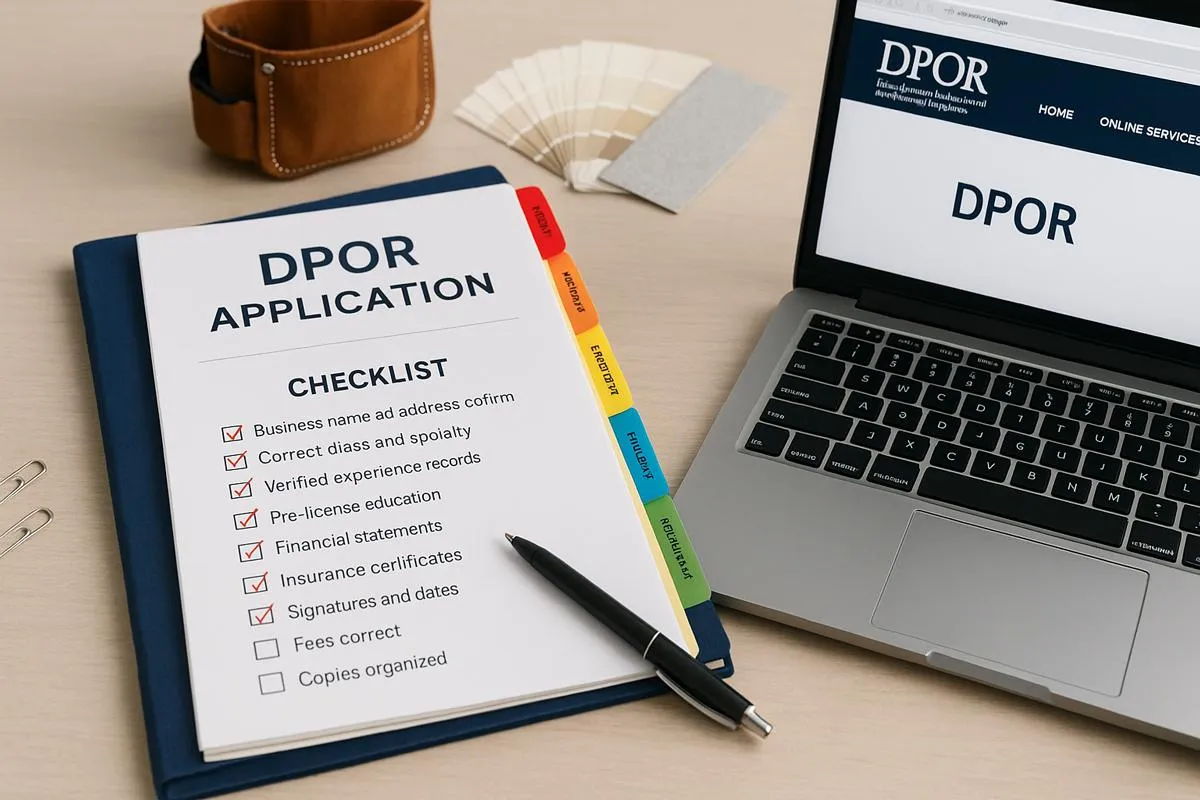 DPOR Application Pitfalls: Avoid 14 Mistakes for Your Virginia Contractor License