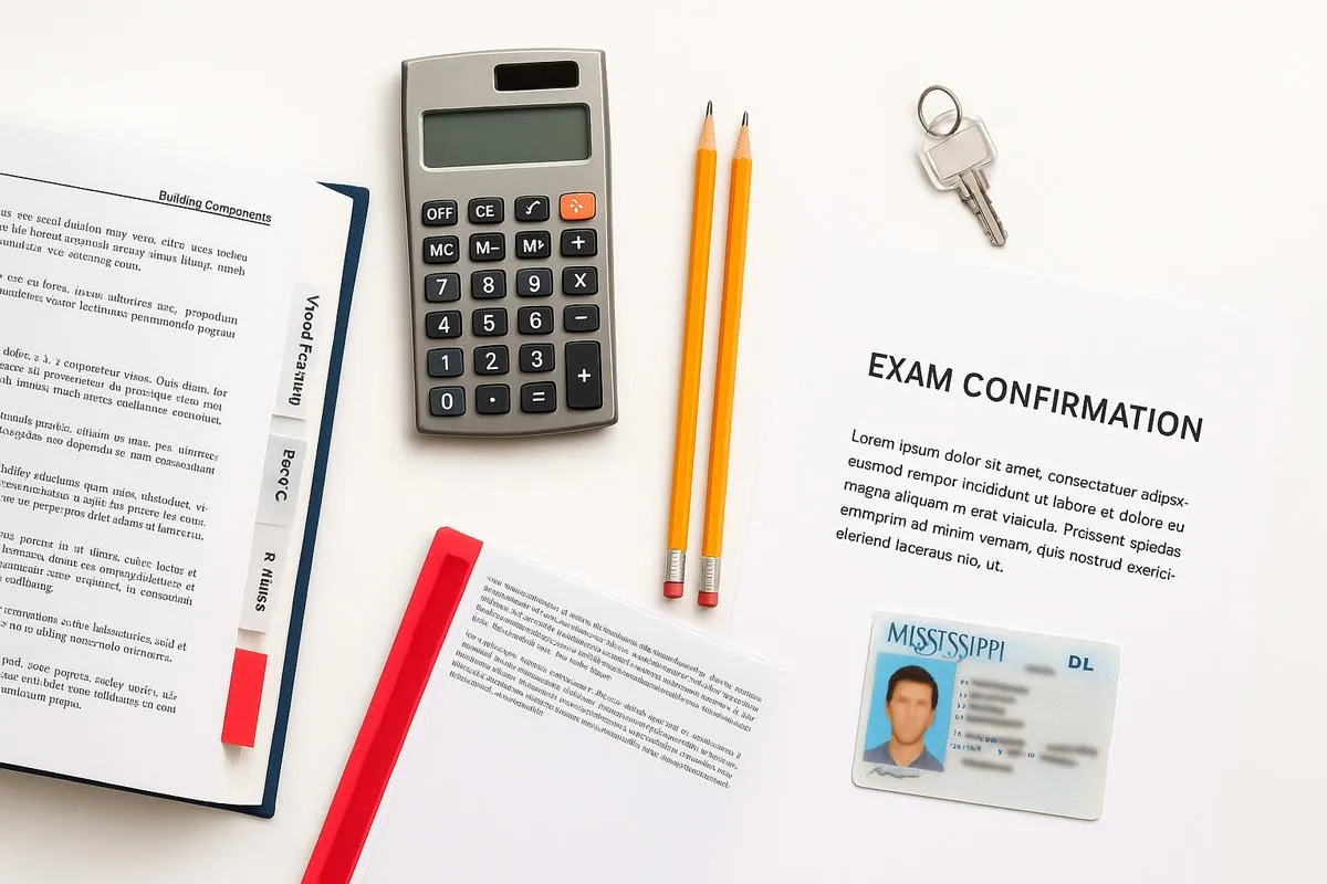 MS Residential Builder Exam Day: What You Can Bring