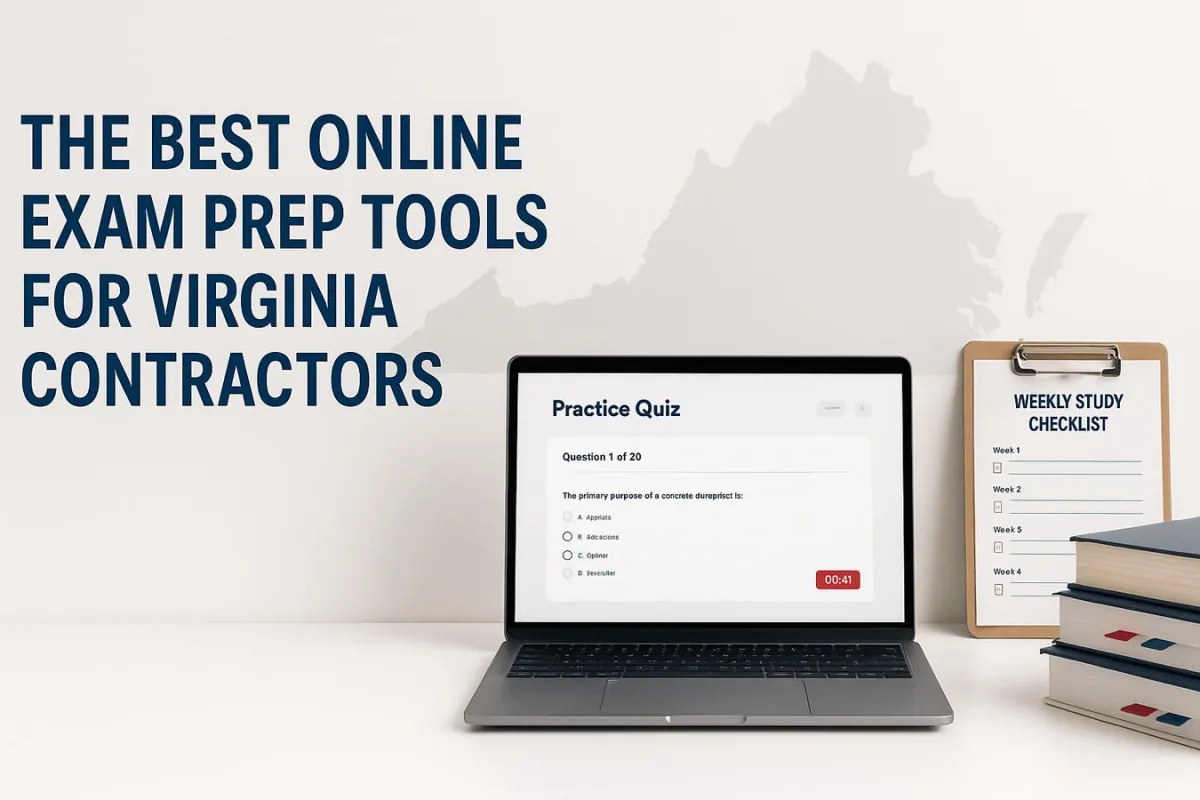 The Best Online Exam Prep Tools for Virginia Contractors | Study Guides, Book Rental, and Timed Practice