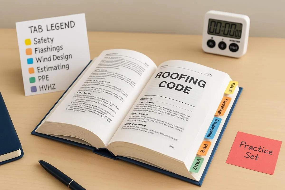 Tabbing Your Books Before Exam Day: Roofing Contractor Guide