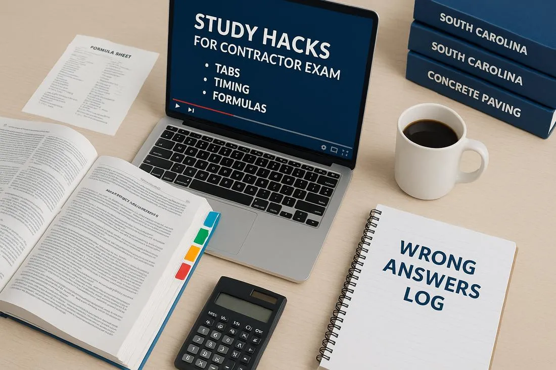 Study Hacks to Pass the South Carolina Concrete Paving Contractor Exam Faster | 1ExamPrep Guide