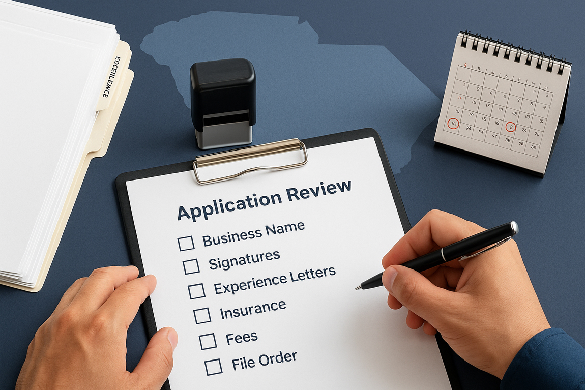 Common Application Mistakes for South Carolina Contractors (and How to Fix Them)