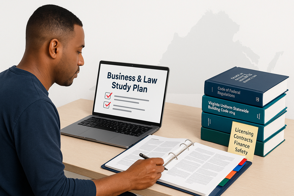 Virginia Contractor Business & Law Exam Prep: Study Plan, Must-Know Topics & Test Day Tips