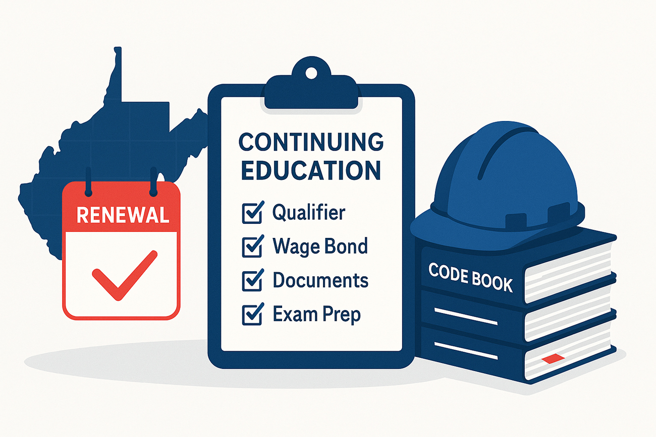 Continuing Education Requirements for West Virginia Contractors: Renewal, CE, and Exam Prep Guide
