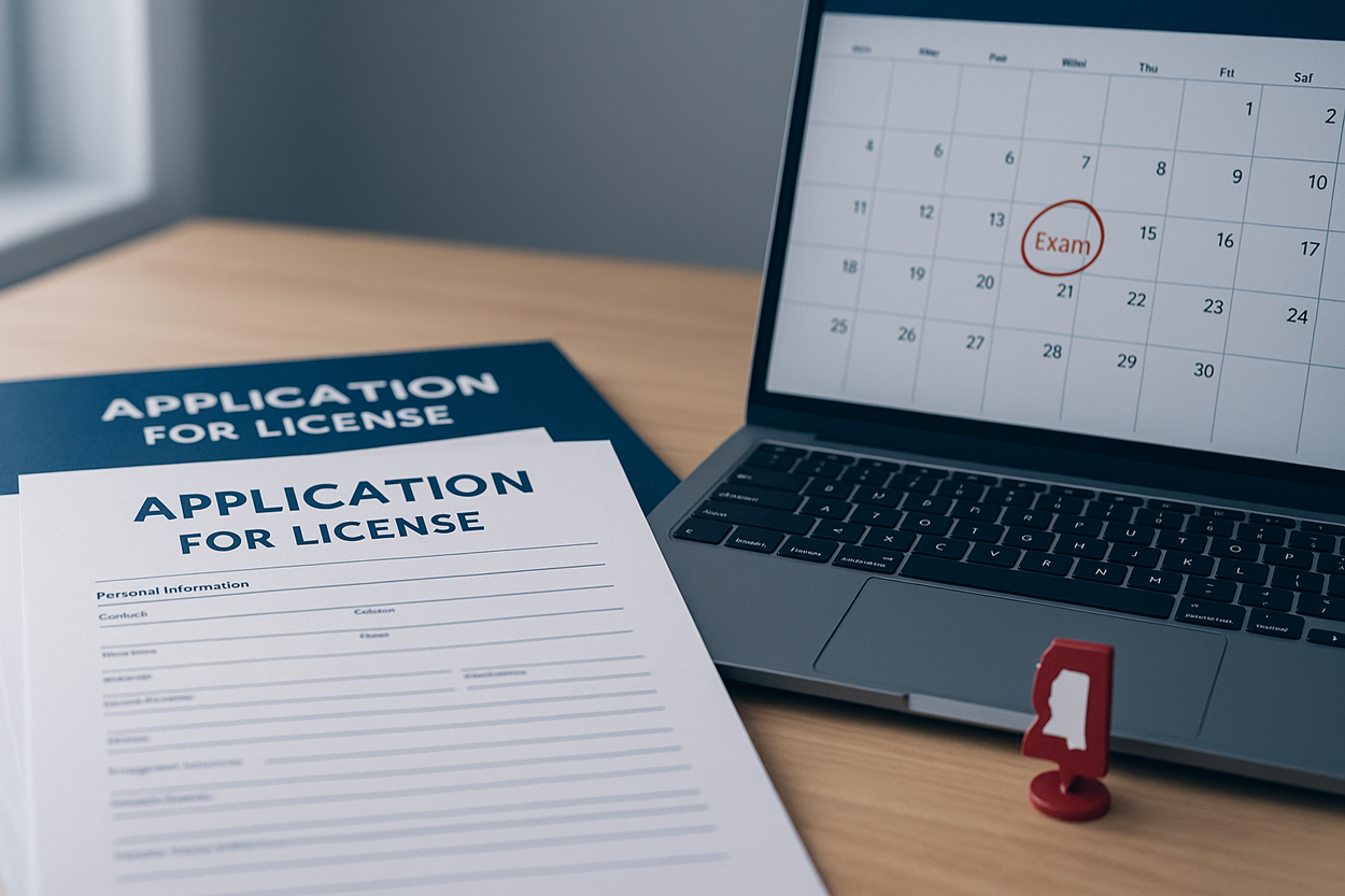 Mississippi Licensing Guide: Apply, Schedule the Exam, Submit Paperwork