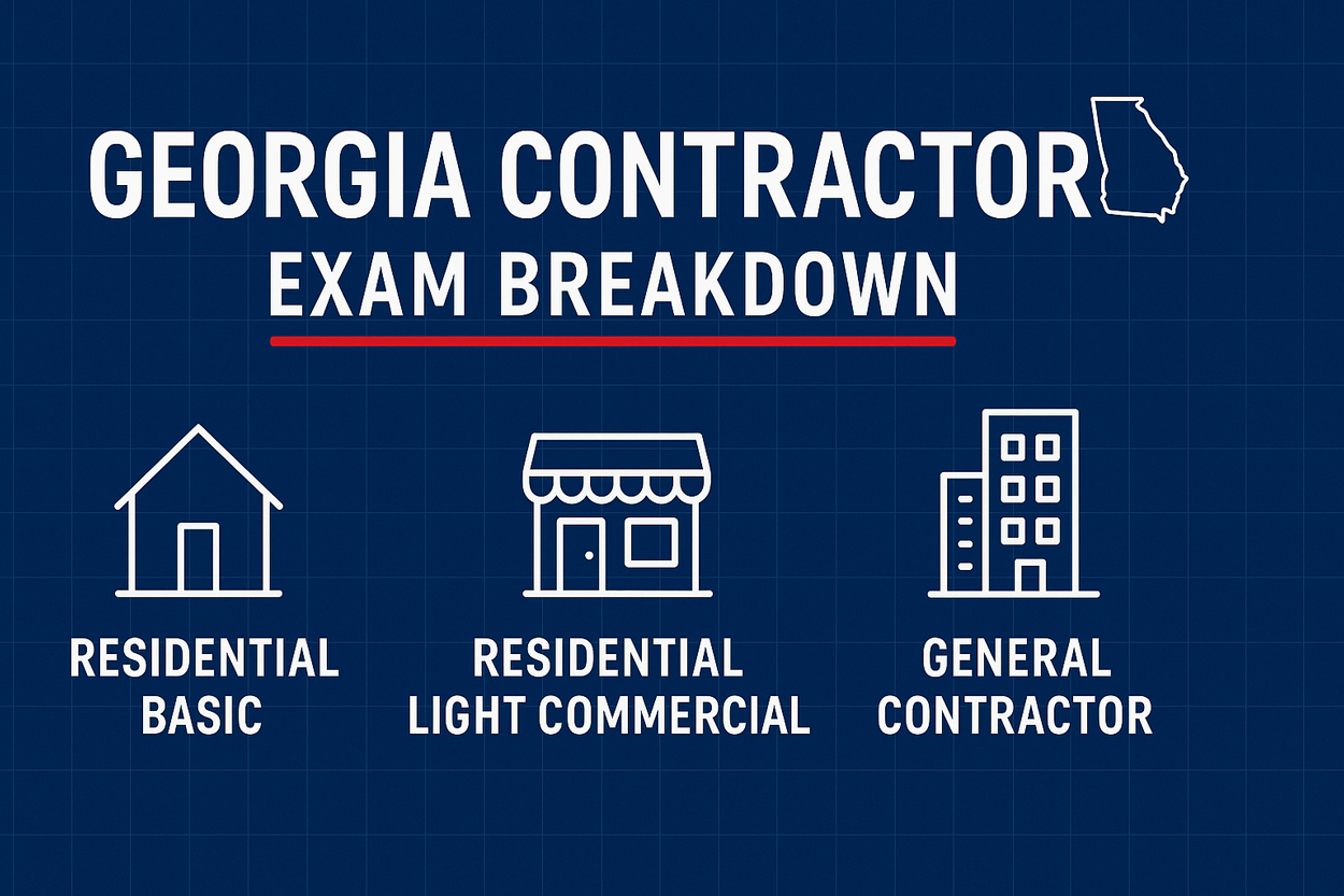 Georgia Contractor Exams: Residential Basic, Light Commercial & GC