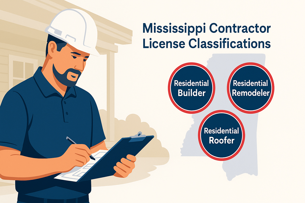 Mississippi Contractor License Classifications