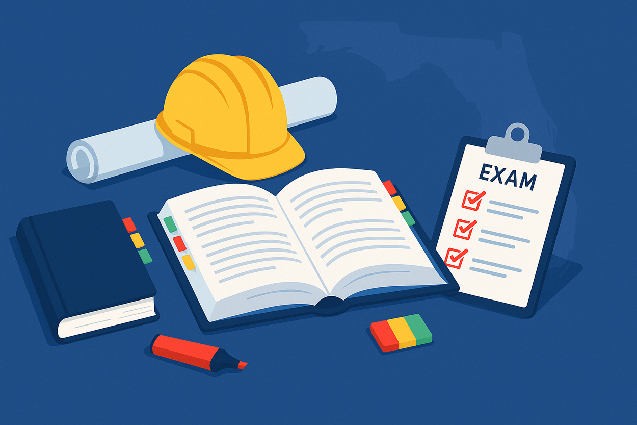 Open-Book Exam Mastery: Tabbing, Highlighting and Organizing Books for the Florida Contractor Exam