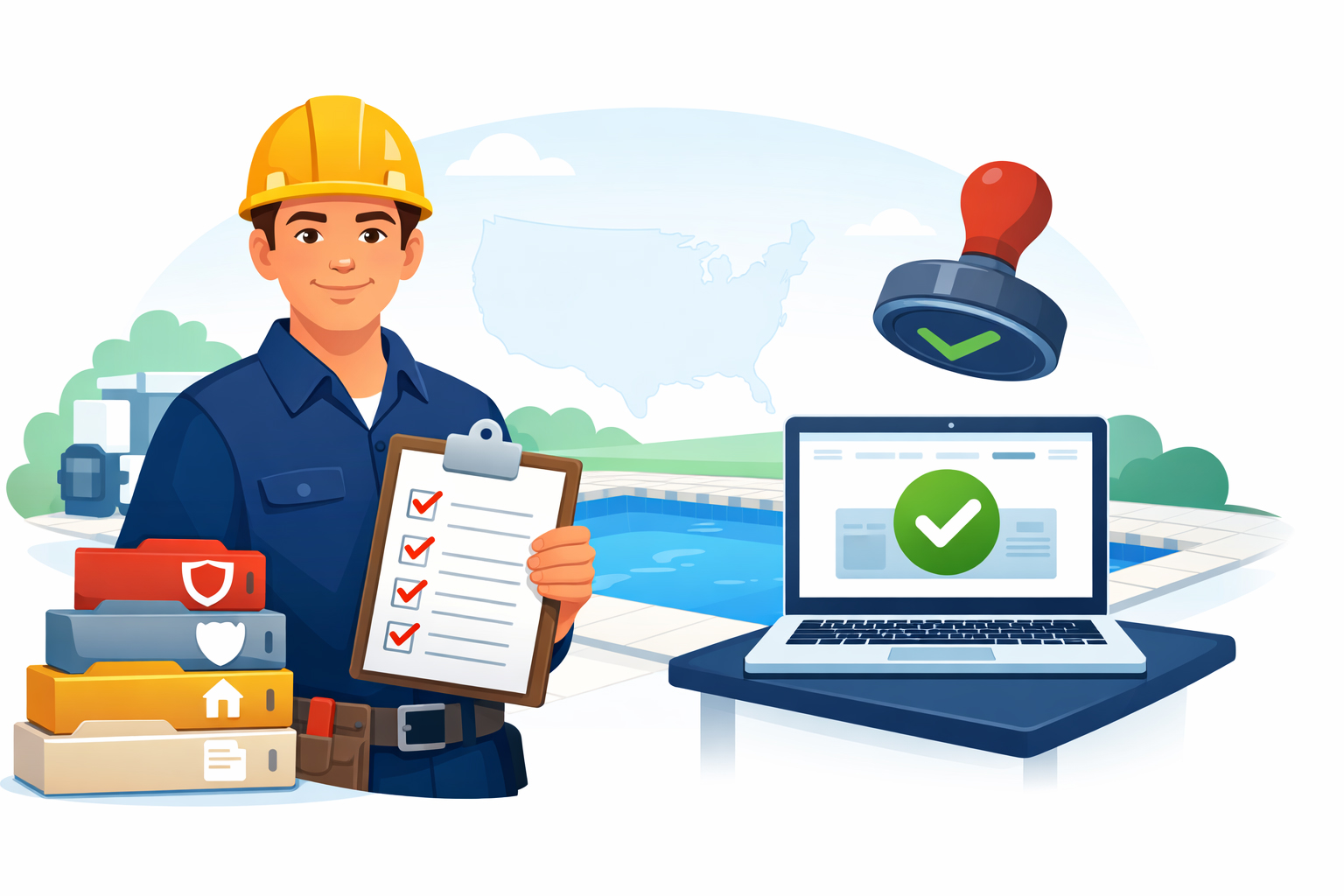 After You Pass: Get Licensed & Registered (Residential Pool Contractors)