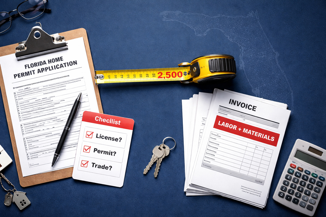 Florida Contractor License 2026: $2,500 Rule, Exemptions & Penalties
