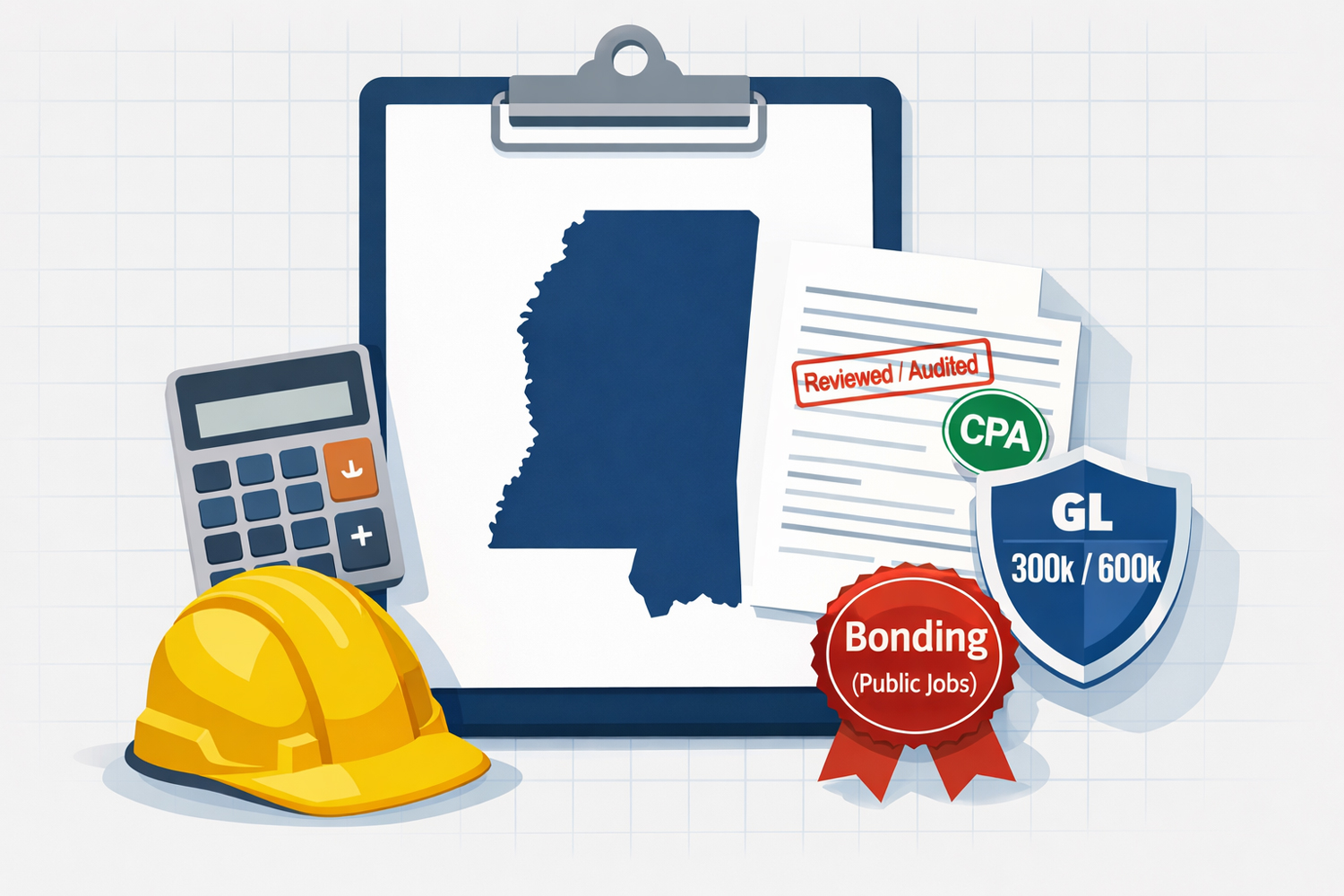 Mississippi Contractor License Financial Requirements (2026): Net Worth, Bonding, CPA Statements & Insurance Explained
