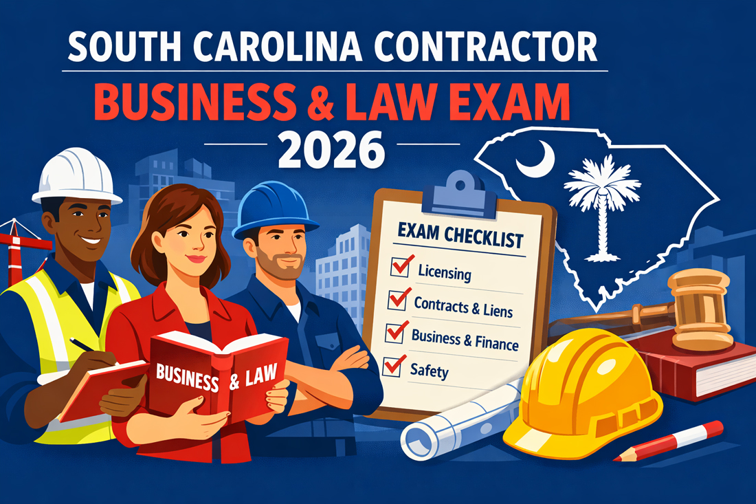South Carolina Contractor Business & Law Exam 2026: What’s on the Test and How to Pass | 1ExamPrep