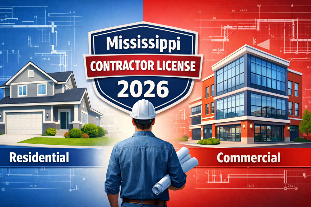 Mississippi Residential vs Commercial Contractor License 2026: What’s the Difference?