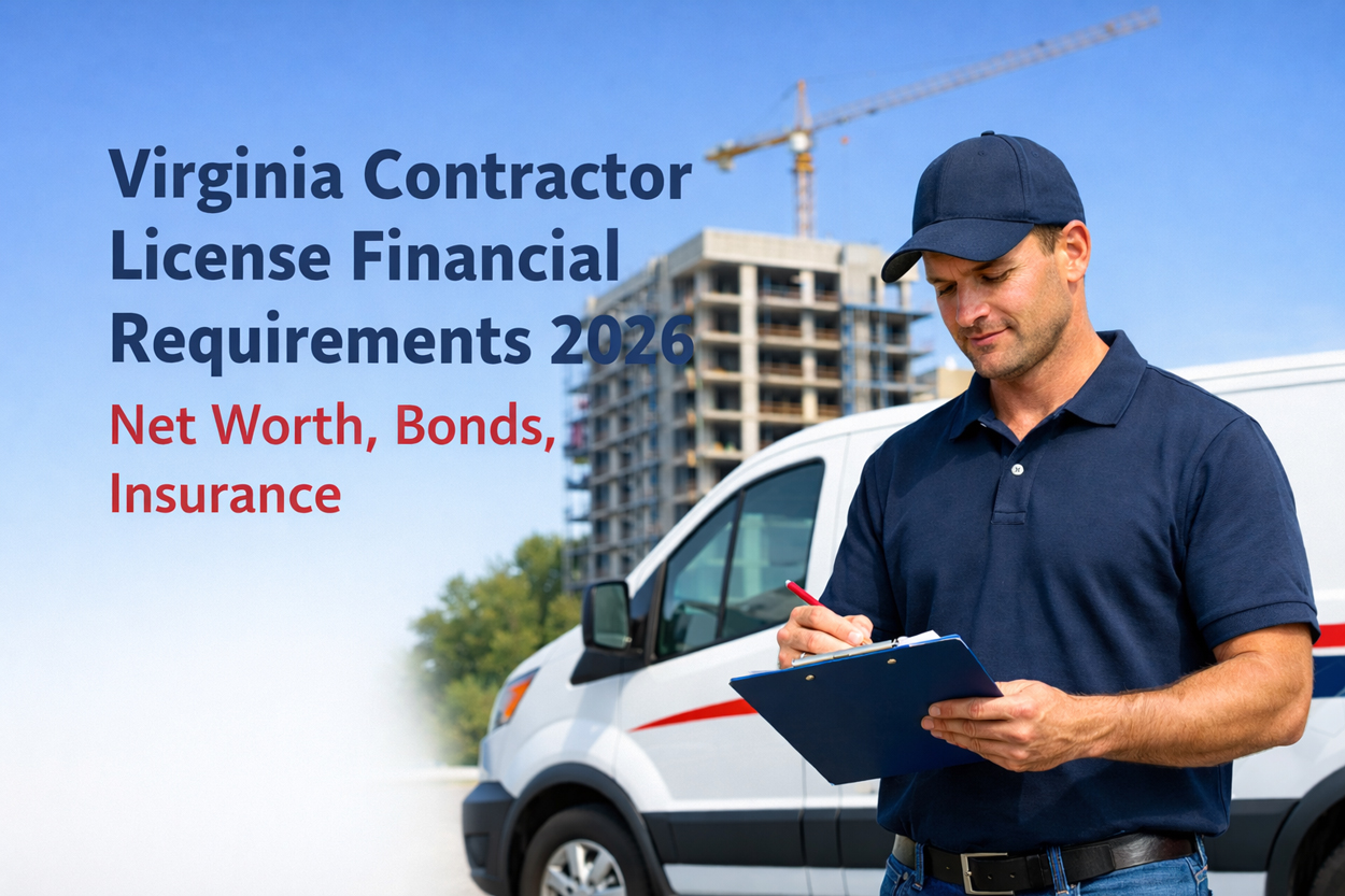 Virginia Contractor License Financial Requirements 2026: Net Worth, Bonds, Insurance