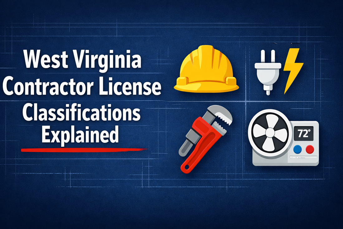 West Virginia Contractor License Classifications Explained (2026 Guide)