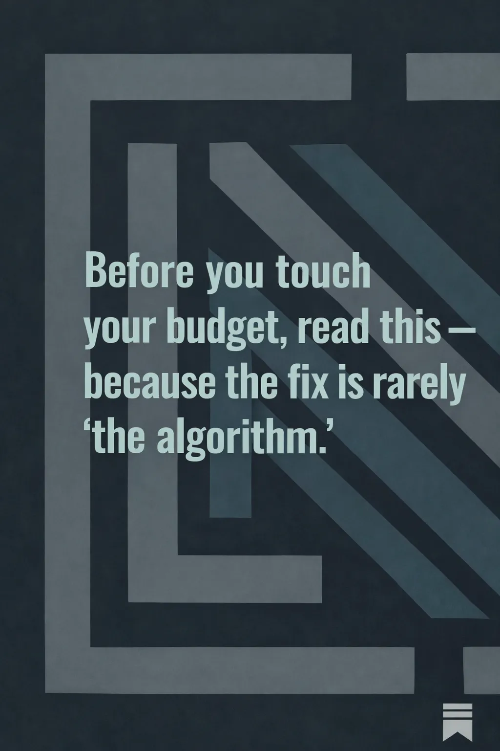 You need the right first change.