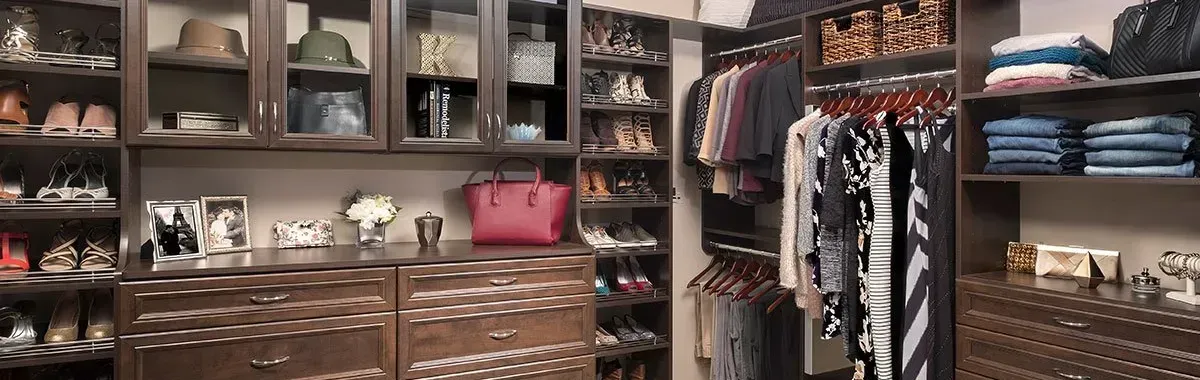 A well organized custom closet